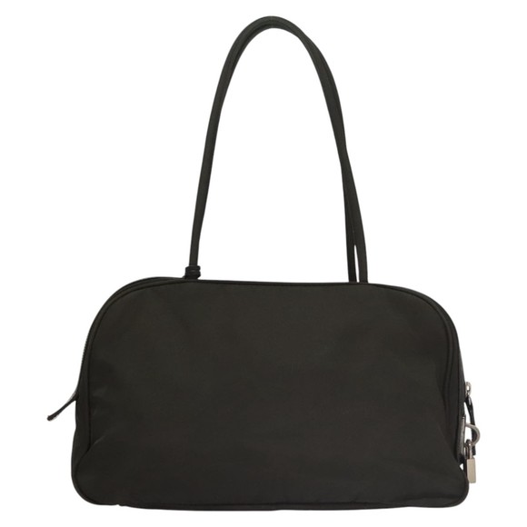 PRADA Hand Bag Nylon Khaki Silver Auth 103571 - Picture 2 of 16